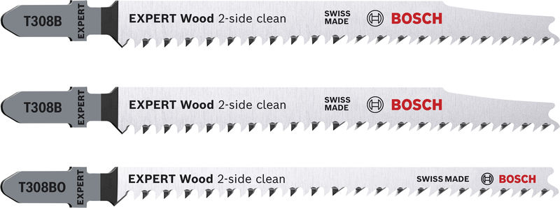 BOSCH Expert Wood 2-side clean Stichsägeblatt-Set, 3-tlg. BOSCH Expert Wood 2-side clean Stichsägeblatt-Set, 3-tlg.