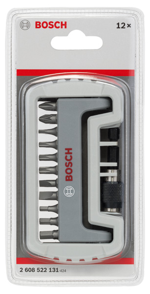 BOSCH 11-tlg. Schrauberbit-Set inklusive Bithalter, PH, PZ, T, S, HEX, 25 mm