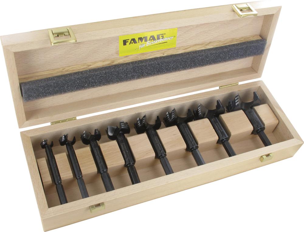 BORMAX Bormax-Satz im Holzkast. 8-teilig 15-50mm Famag BORMAX Bormax-Satz im Holzkast. 8-teilig 15-50mm Famag