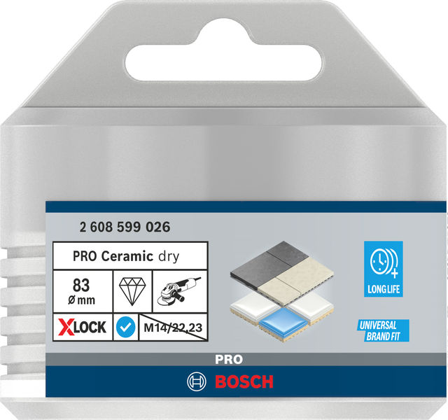 BOSCH PRO Ceramic dry Trockenbohrkrone, 83 x 35 mm, X-Lock