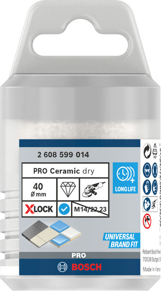 BOSCH PRO Ceramic dry Trockenbohrkrone, 40 x 35 mm, X-Lock
