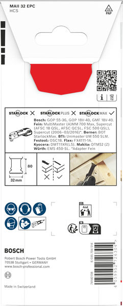 BOSCH MAII 32 EPC Holz Tauchsägeblatt, Starlock, 32 x 80 mm BOSCH MAII 32 EPC Holz Tauchsägeblatt, Starlock, 32 x 80 mm