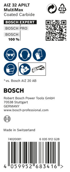 BOSCH EXPERT MultiMax AIZ 32 APILT Tauchsägeblatt für Multifunktionswerkzeuge, 10?tlg.