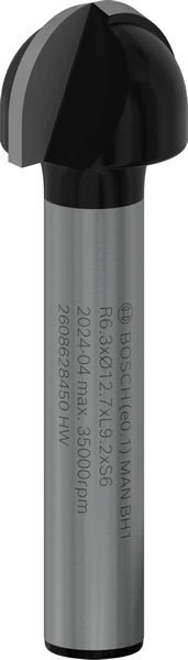 BOSCH PRO Hohlkehlfräser, R 6,3, Schaft 6 mm BOSCH PRO Hohlkehlfräser, R 6,3, Schaft 6 mm