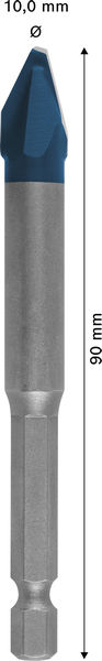 BOSCH EXPERT HEX-9 Hard Ceramic Bohrer, 10 x 90 mm