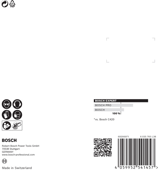 BOSCH EXPERT C470 Schleifpapier mit 8 Löchern für Exzenterschl., 125 mm, K 120, 5-tlg.