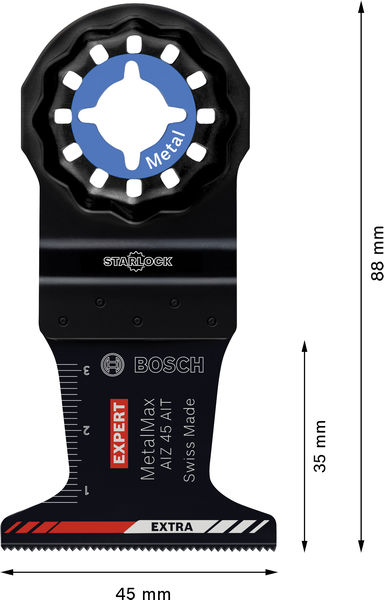 BOSCH EXPERT AIZ 45 AIT MetalMax Tauchsägeblatt, 45 x 35 mm BOSCH EXPERT AIZ 45 AIT MetalMax Tauchsägeblatt, 45 x 35 mm