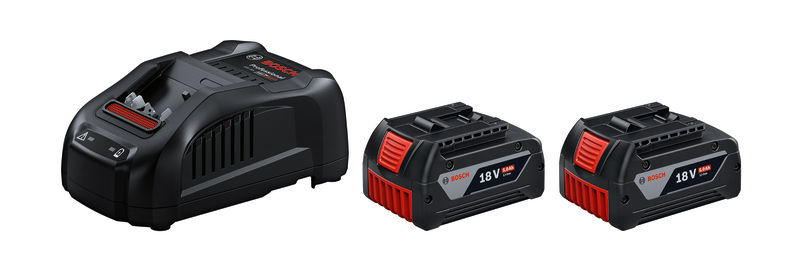 BOSCH Akku Starter-Set: 2 x GBA 18 Volt, 5.0 Ah und GAL 1880 CV