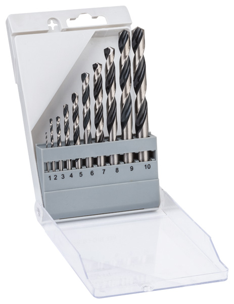BOSCH HSS-Spiralbohrer-Set PointTeQ, 10-tlg., 1-10 mm