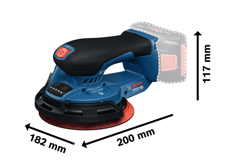 BOSCH Akku-Exzenterschleifer GEX 18V-150-3, L-BOXX 162