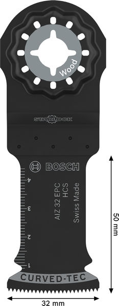 BOSCH AIZ 32 EPC Holz Tauchsägeblatt, Starlock, 32 x 50 mm, 10-tlg.