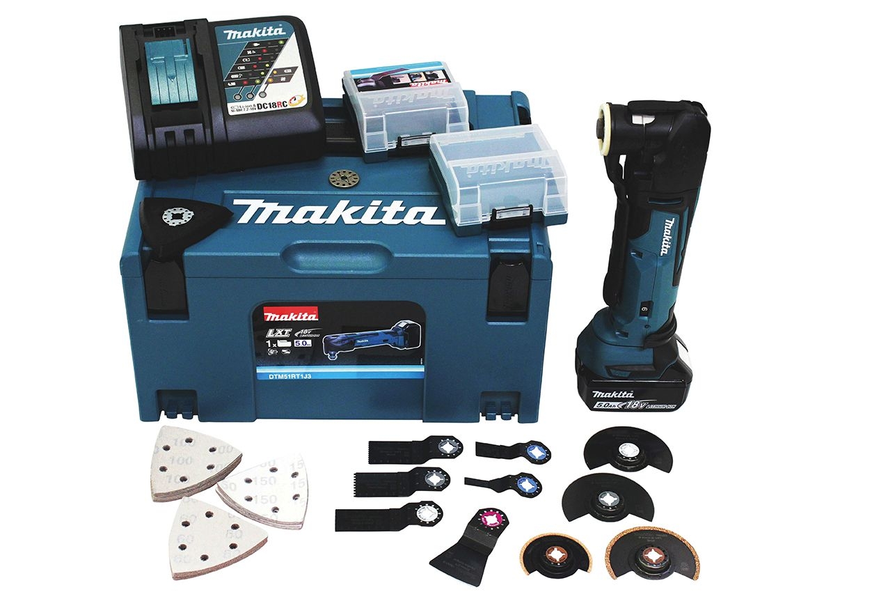 MAKITA Akku-Multifunktionswerkzeug 18V / 5,0 Ah, 1 Akku + Ladegerät im MAKPAC MAKITA Akku-Multifunktionswerkzeug 18V / 5,0 Ah, 1 Akku + Ladegerät im MAKPAC