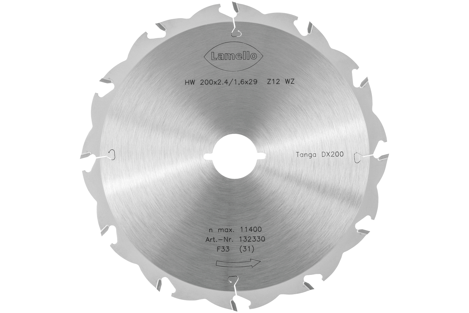 LAMELLO Sägeblatt D200 mm Z12 für Tanga DX200 LAMELLO Sägeblatt D200 mm Z12 für Tanga DX200