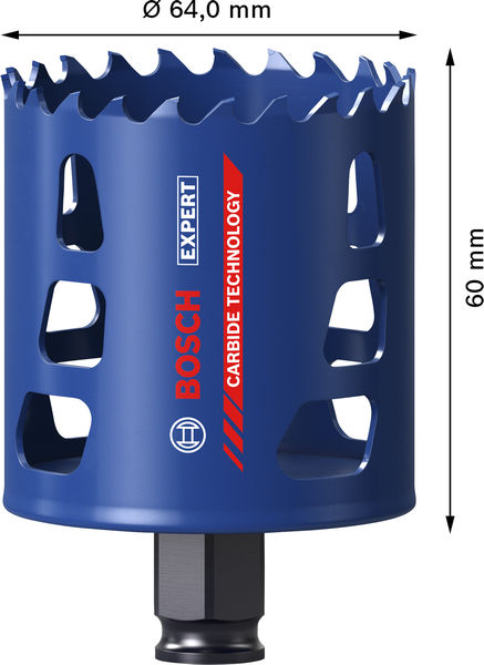 BOSCH EXPERT Multi Material Power Change Plus-Lochsäge, 64 x 60 mm BOSCH EXPERT Multi Material Power Change Plus-Lochsäge, 64 x 60 mm