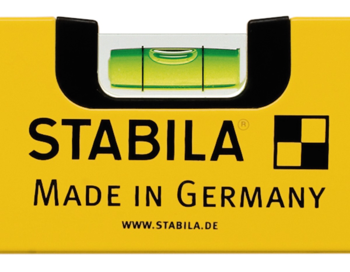 STABILA Magnet-Wasserwaage Type 70 M, 150 cm, leichtes Alu-Profil, starkes Seltenerd-Magnetsystem, 1 Horizontal-Libelle, 1 Vertikal-Libelle, Made in Germany
