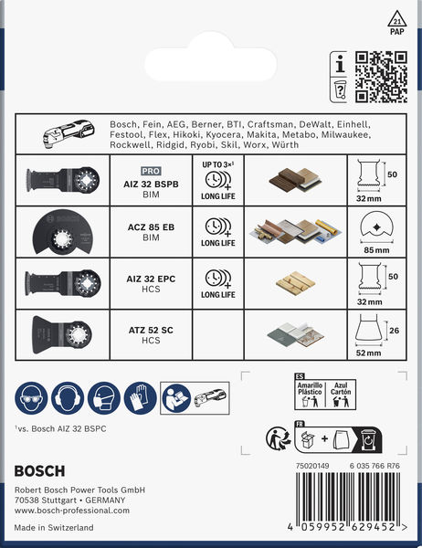 BOSCH Boden und Installations Set, 4-tlg.