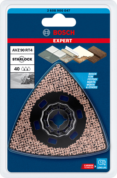 BOSCH EXPERT Sanding Plate AVZ 90 RT4 Blatt für Multifunktionswerkzeuge, 90 mm
