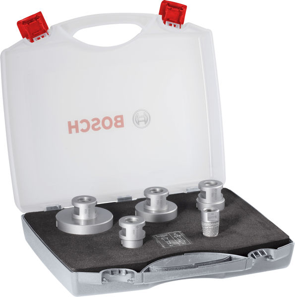 BOSCH PRO Ceramic Trockenbohrkronen-Set, 68x33/51x33/35x33/25x33/20x33 mm, M14, 5-tlg. BOSCH PRO Ceramic Trockenbohrkronen-Set, 68x33/51x33/35x33/25x33/20x33 mm, M14, 5-tlg.