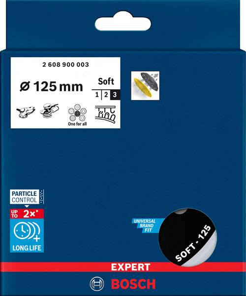 BOSCH EXPERT Multiloch-Stützteller, 125mm, weich, M8+5/16 BOSCH EXPERT Multiloch-Stützteller, 125mm, weich, M8+5/16