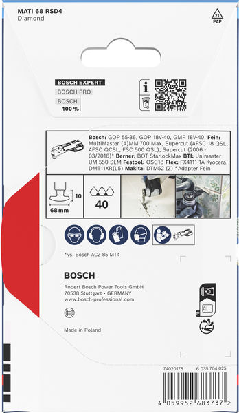 BOSCH EXPERT MATI 68 RSD4 Corner Blade, 68 x 10 mm
