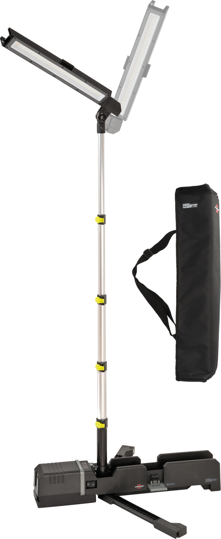 BRENNENSTUHL Multi Battery LED Akku Teleskop Arbeitsstrahler 6050 MA, 7700lm, IP54