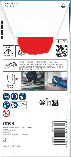 BOSCH EXPERT AVZ 32 RT4 Schleiffinger, 32 x 53 mm BOSCH EXPERT AVZ 32 RT4 Schleiffinger, 32 x 53 mm