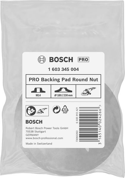 BOSCH PRO Stützteller Round Nut, M14, 180; 230 mm BOSCH PRO Stützteller Round Nut, M14, 180; 230 mm