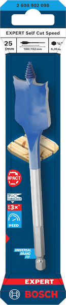 BOSCH EXPERT Self Cut Speed Flachfräsbohrer, 25 x 152 mm