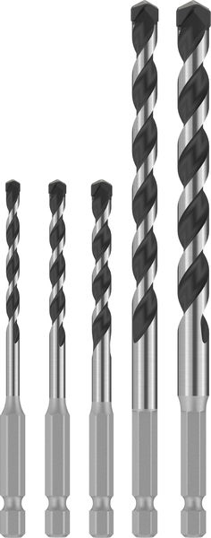 BOSCH PRO HEX-5 Bohrer-Set, 4x100, 5x100, 6x100, 8x150, 10x150 mm, 5-tlg. BOSCH PRO HEX-5 Bohrer-Set, 4x100, 5x100, 6x100, 8x150, 10x150 mm, 5-tlg.