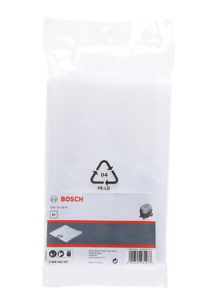 BOSCH Entsorgungssack, 20 l, Kunststoff (5 Stk.) für GAS 12-25 PL BOSCH Entsorgungssack, 20 l, Kunststoff (5 Stk.) für GAS 12-25 PL