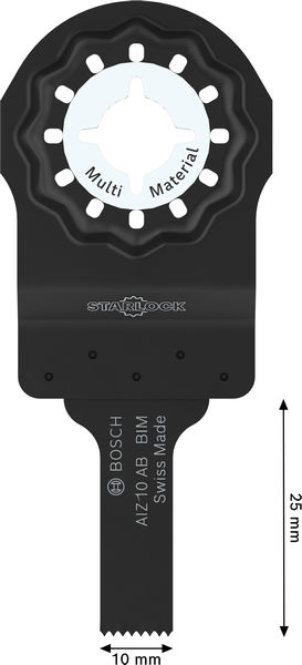 BOSCH AIZ 10 AB Multi Material Tauchsägeblatt, Starlock, 10 x 25 mm