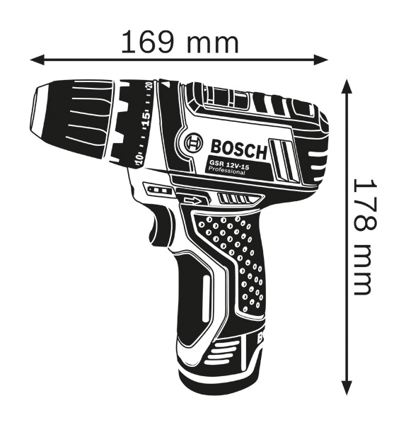BOSCH Akku-Bohrschrauber GSR 12V-15, 2 Akku GBA 12V 2.0Ah, Ladg. u. L-BOXX BOSCH Akku-Bohrschrauber GSR 12V-15, 2 Akku GBA 12V 2.0Ah, Ladg. u. L-BOXX