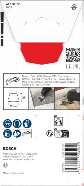BOSCH ATZ 52 SC Multi Material Tauchsägeblatt, Starlock, 52 x 26 mm BOSCH ATZ 52 SC Multi Material Tauchsägeblatt, Starlock, 52 x 26 mm