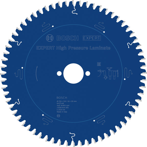 BOSCH Expert for High Pressure Laminate Kreissägeblatt 216x30-64 BOSCH Expert for High Pressure Laminate Kreissägeblatt 216x30-64