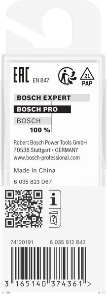 BOSCH PRO Bündigfräser mit untenlieg. Führungskugellager, Ø 12,7 x L 12,7, Schaft 6 mm