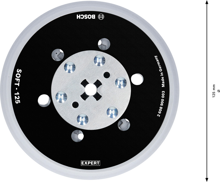 BOSCH EXPERT Multiloch-Stützteller, 125mm, weich, M8+5/16 BOSCH EXPERT Multiloch-Stützteller, 125mm, weich, M8+5/16