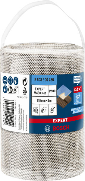BOSCH EXPERT M480 Schleifnetzrolle, 115x5000mm, K100