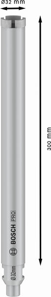 BOSCH PRO Nassbohrkrone, 32 x 300 mm, G 1/2 Zoll