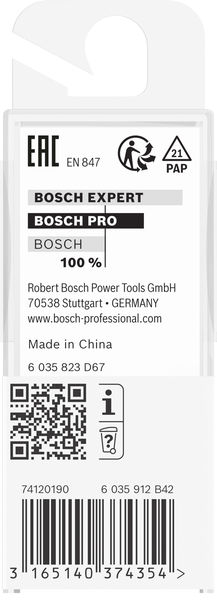 BOSCH PRO Bündigfräser mit untenlieg. Führungskugellager, Ø 9,5 x L 13,7, Schaft 6 mm