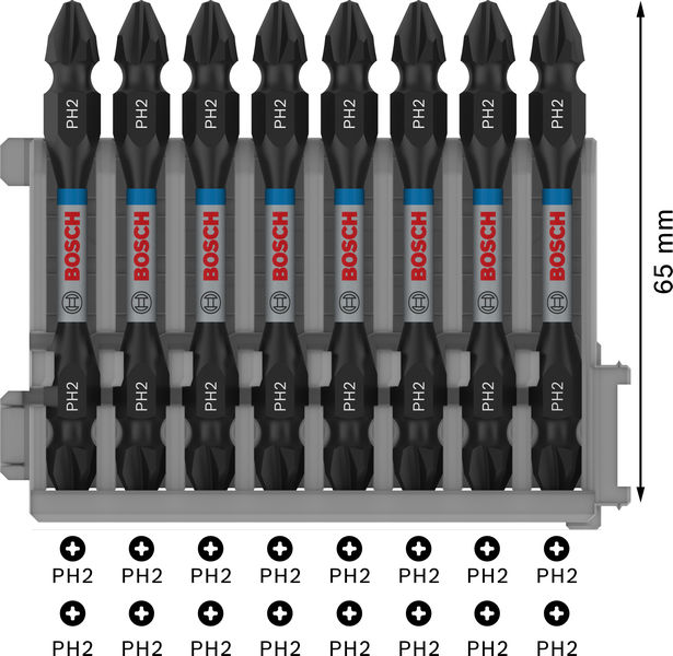 BOSCH PRO Impact Set mit Quick Change-Bithalter und Pick and Click-Einsätzen, 8-tlg.