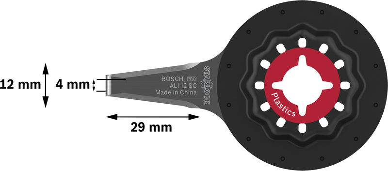 BOSCH PRO ALI 12 SC Blatt für Multifunktionswerkzeuge, 4 x 12 mm