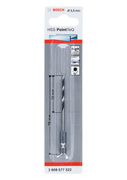 BOSCH HSS PointTeQ Sechskantbohrer 3,5 mm