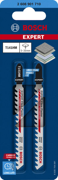 BOSCH EXPERT Fiber Plaster T141HM Stichsägeblatt, 2-tlg. BOSCH EXPERT Fiber Plaster T141HM Stichsägeblatt, 2-tlg.