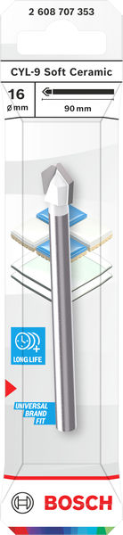 BOSCH CYL-9 Soft Ceramic Bohrer, 16 x 90 mm