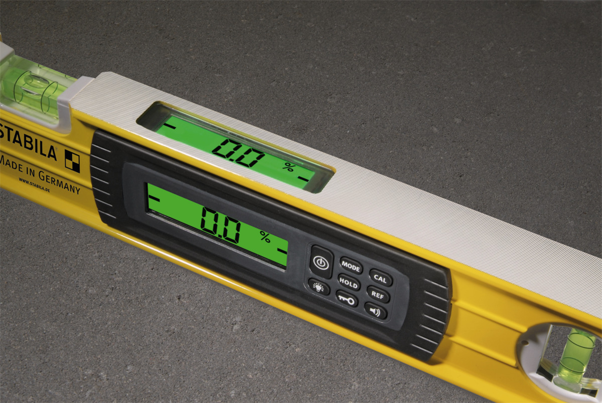 STABILA Elektronische Wasserwaage TECH 196, 61 cm, 2 Digital-Displays, Messbereich: 0° – 360° (4 x 90°), Anzeige-Modi: °, %, mm/m, in/ft, Schutzklasse IP 65, Wasserwaagen-Tasche STABILA Elektronische Wasserwaage TECH 196, 61 cm, 2 Digital-Displays, Messbereich: 0° – 360° (4 x 90°), Anzeige-Modi: °, %, mm/m, in/ft, Schutzklasse IP 65, Wasserwaagen-Tasche