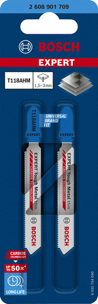 BOSCH EXPERT Tough Metal thin T118AHM Stichsägeblatt, 2-tlg.