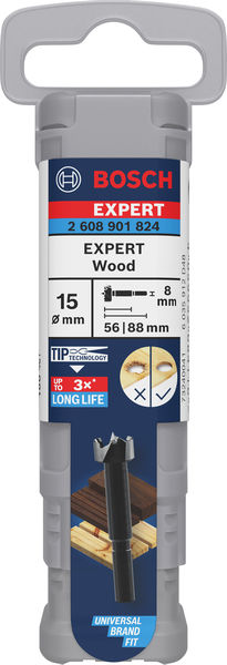 BOSCH EXPERT Wood Forstnerbohrer, 15 mm