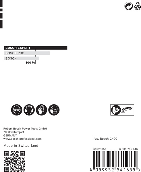 BOSCH EXPERT C470 Deltaschleifblatt, 93mm, K120, 6 Löcher, 5-tlg.
