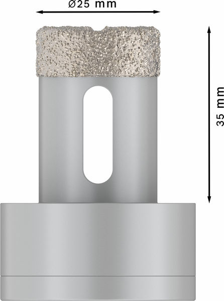 BOSCH PRO Ceramic dry Trockenbohrkrone, 25 x 35 mm, X-Lock