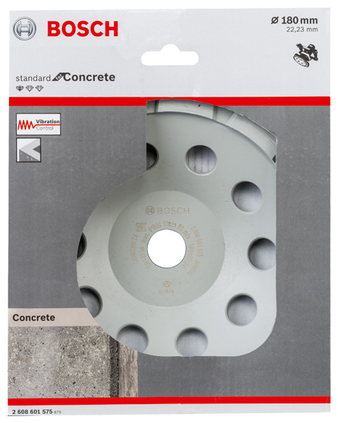 BOSCH Diamanttopfscheibe Standard for Concrete, 180 x 22,23 x 5 mm BOSCH Diamanttopfscheibe Standard for Concrete, 180 x 22,23 x 5 mm
